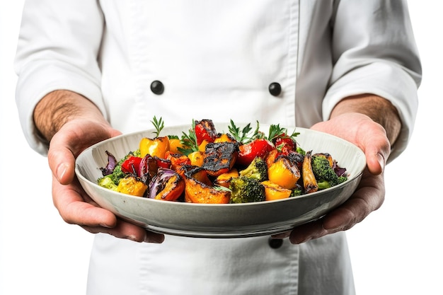 Kucharz przygotowujący danie